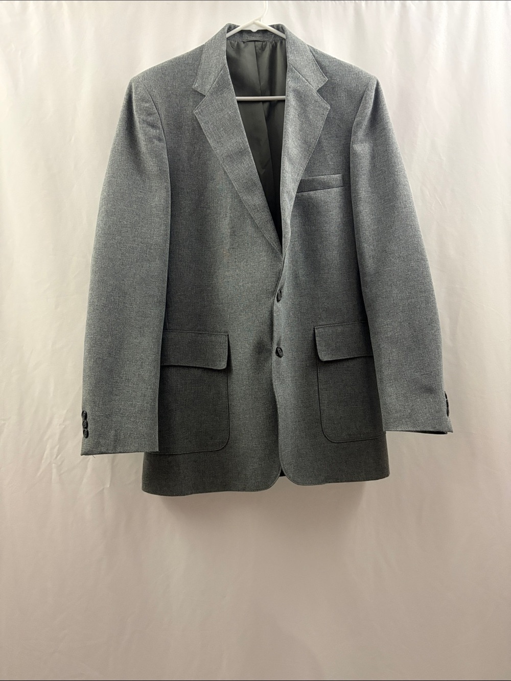 VINTAGE Levis Blazer Mens 40L Gray Action Suit Sports Coat Jacket Two Button